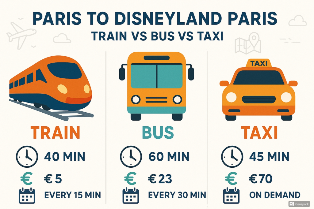 Paris to Disneyland Paris Transport